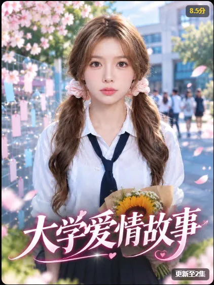 黄蜂短剧《大学爱情故事》海报